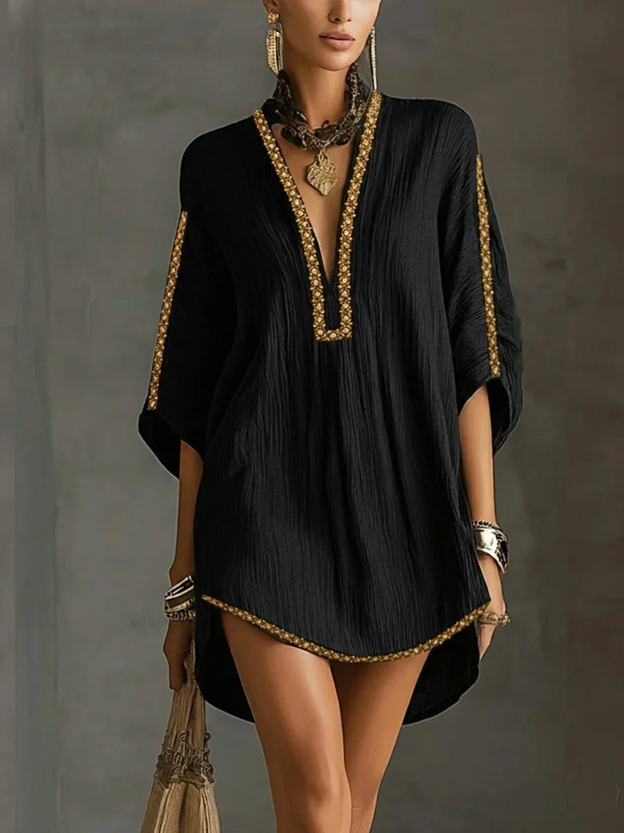 Resort-Kleid mit Schleifen-Design