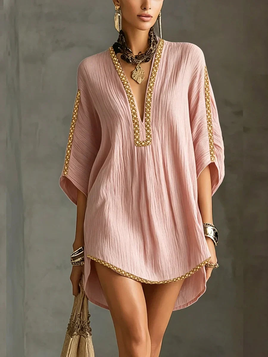 Resort-Kleid mit Schleifen-Design