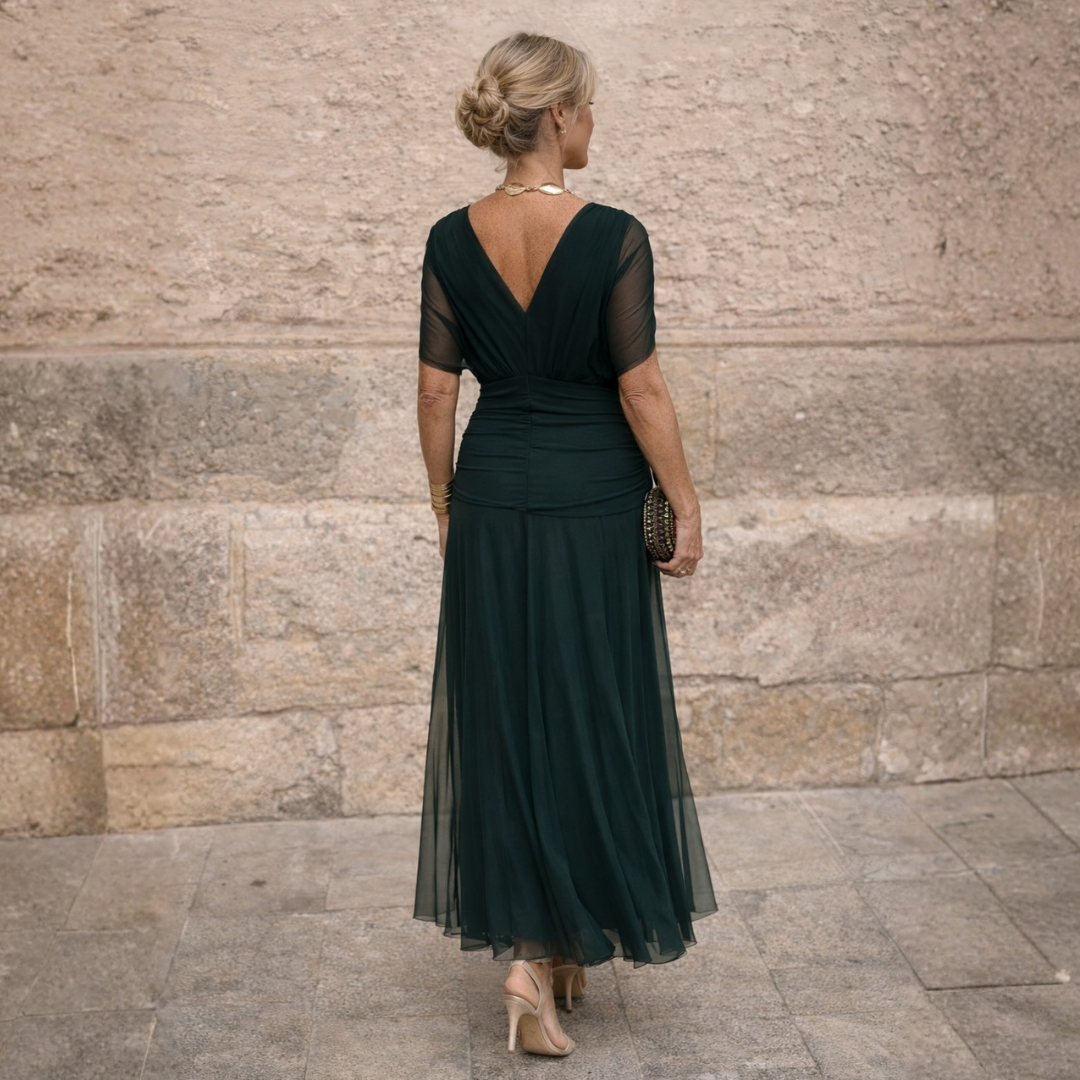 Mikaela | Schulterfreies Maxikleid